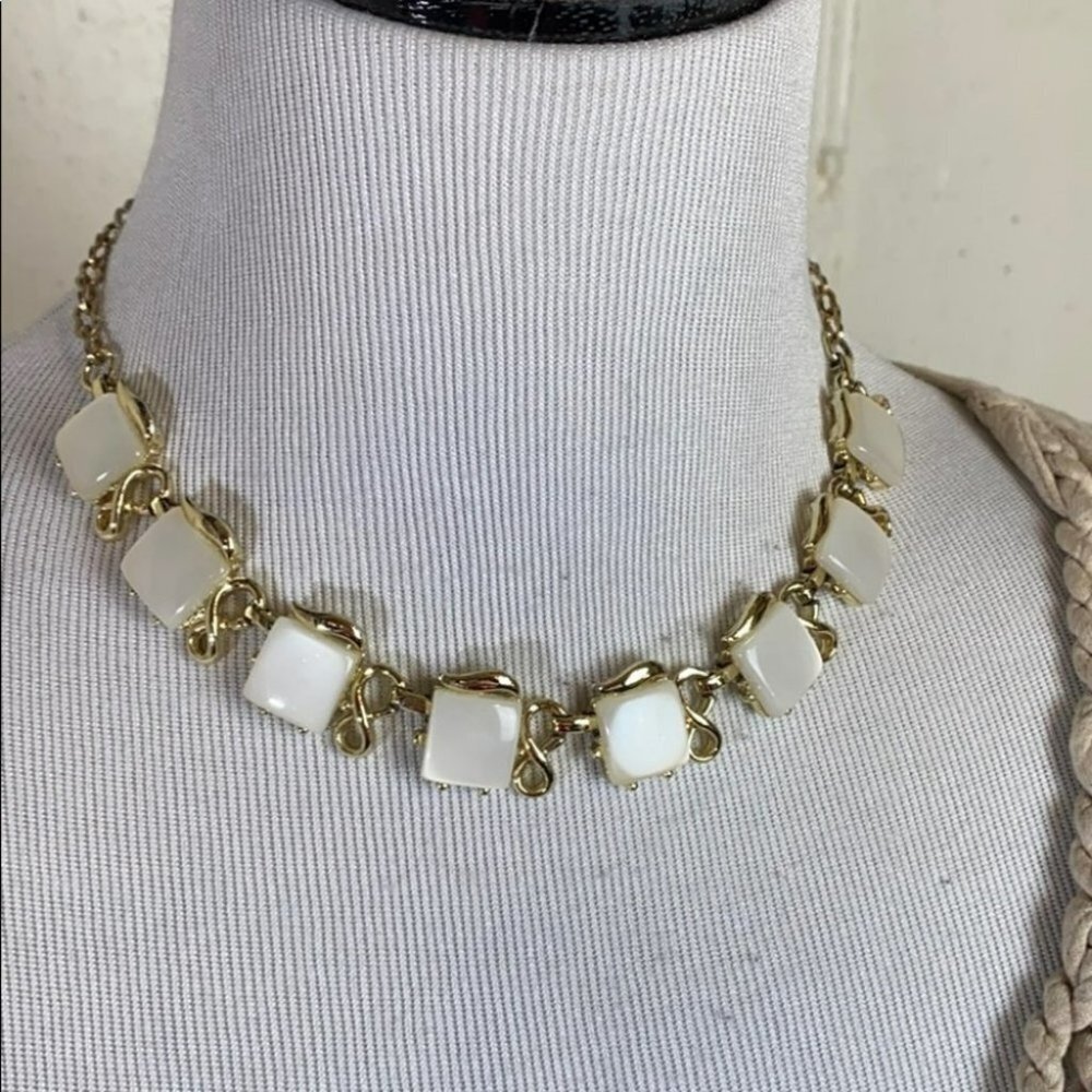 Moon Stone and Gold Adjustable choker/necklace